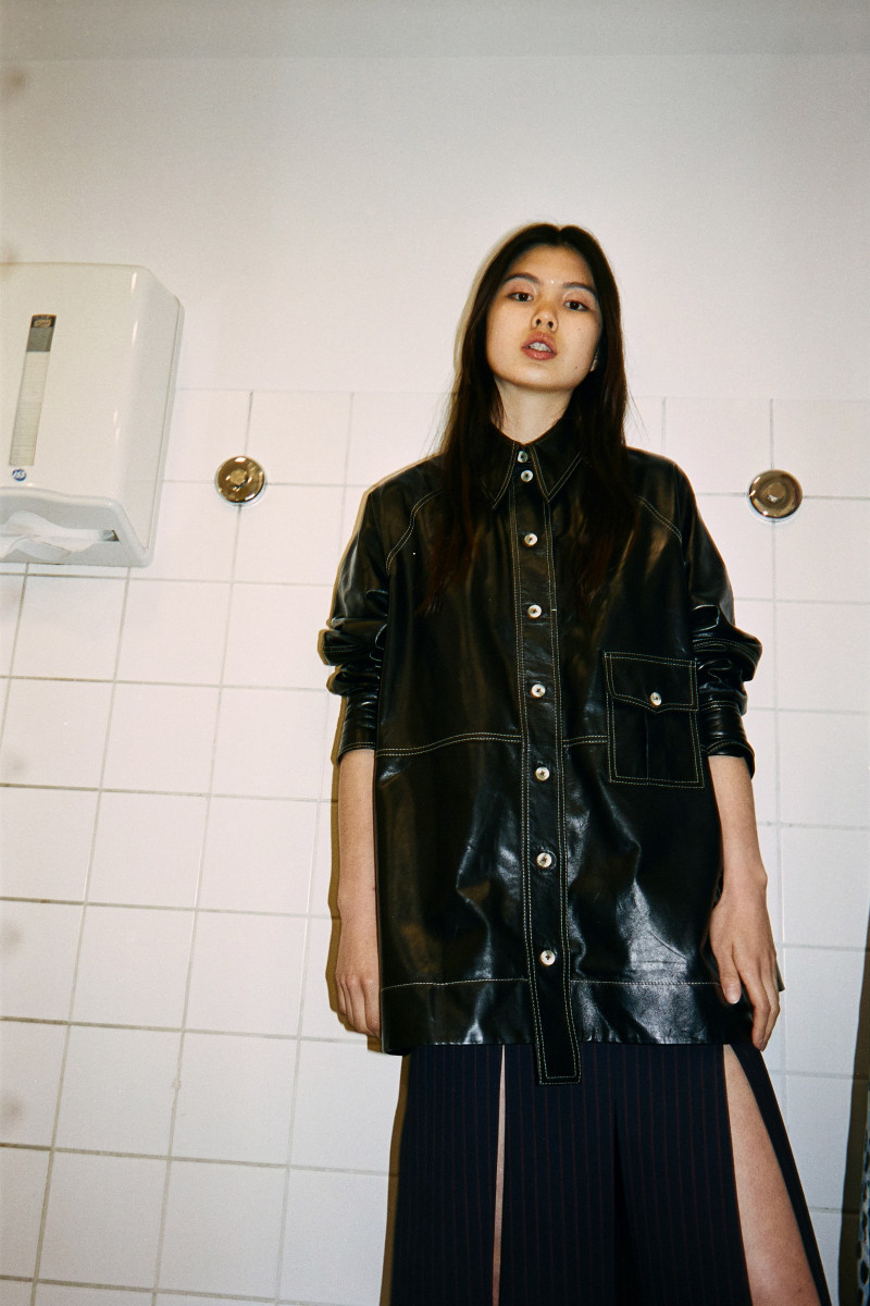 Maggie Yu featured in  the Ganni lookbook for Resort 2022