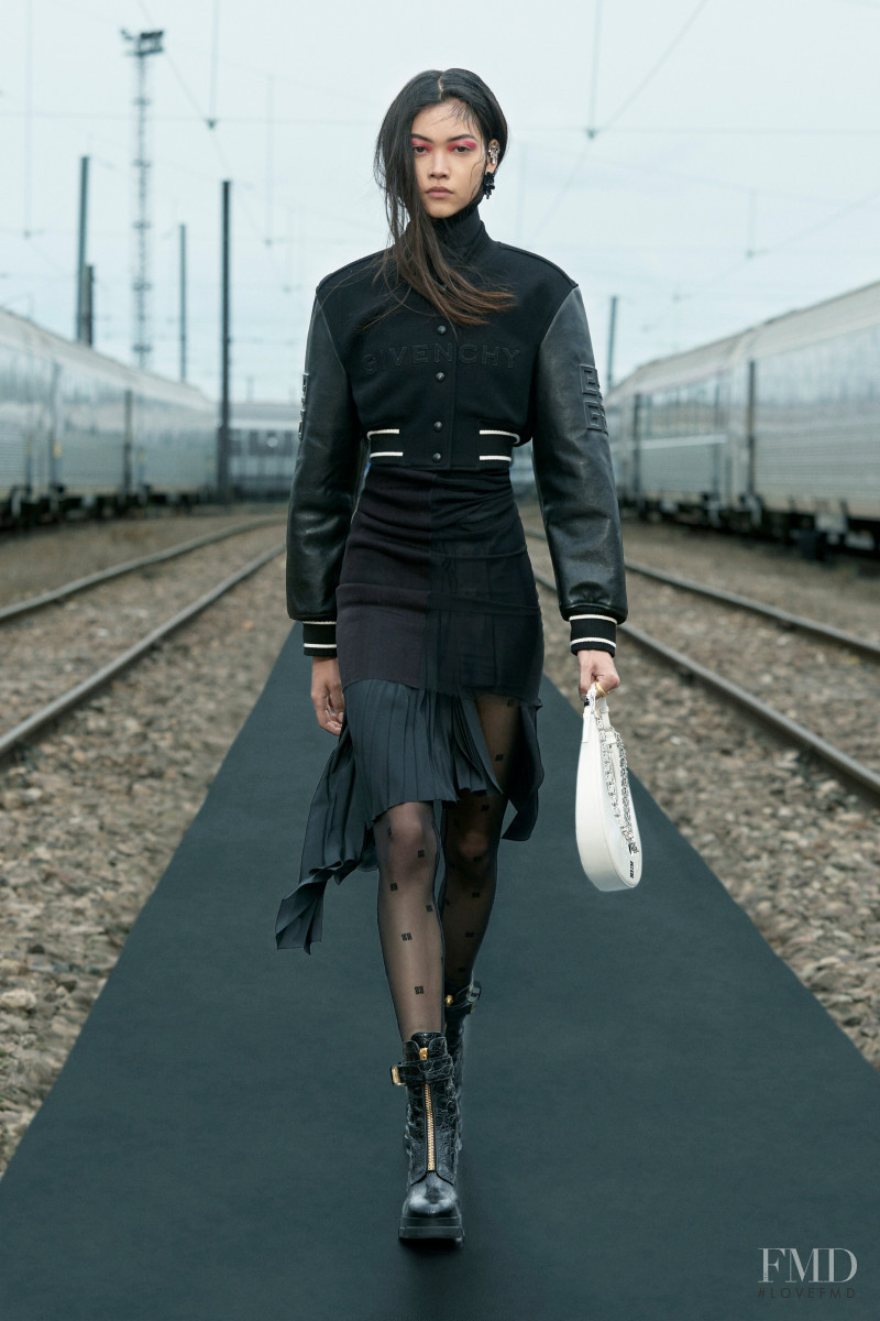 Mika Schneider featured in  the Givenchy fashion show for Resort 2022