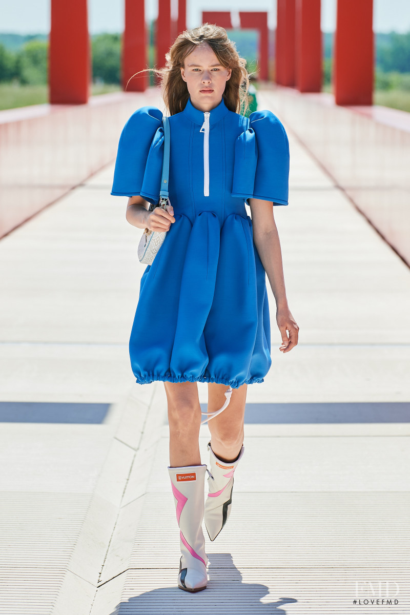 Kristine Lindseth featured in  the Louis Vuitton fashion show for Resort 2022