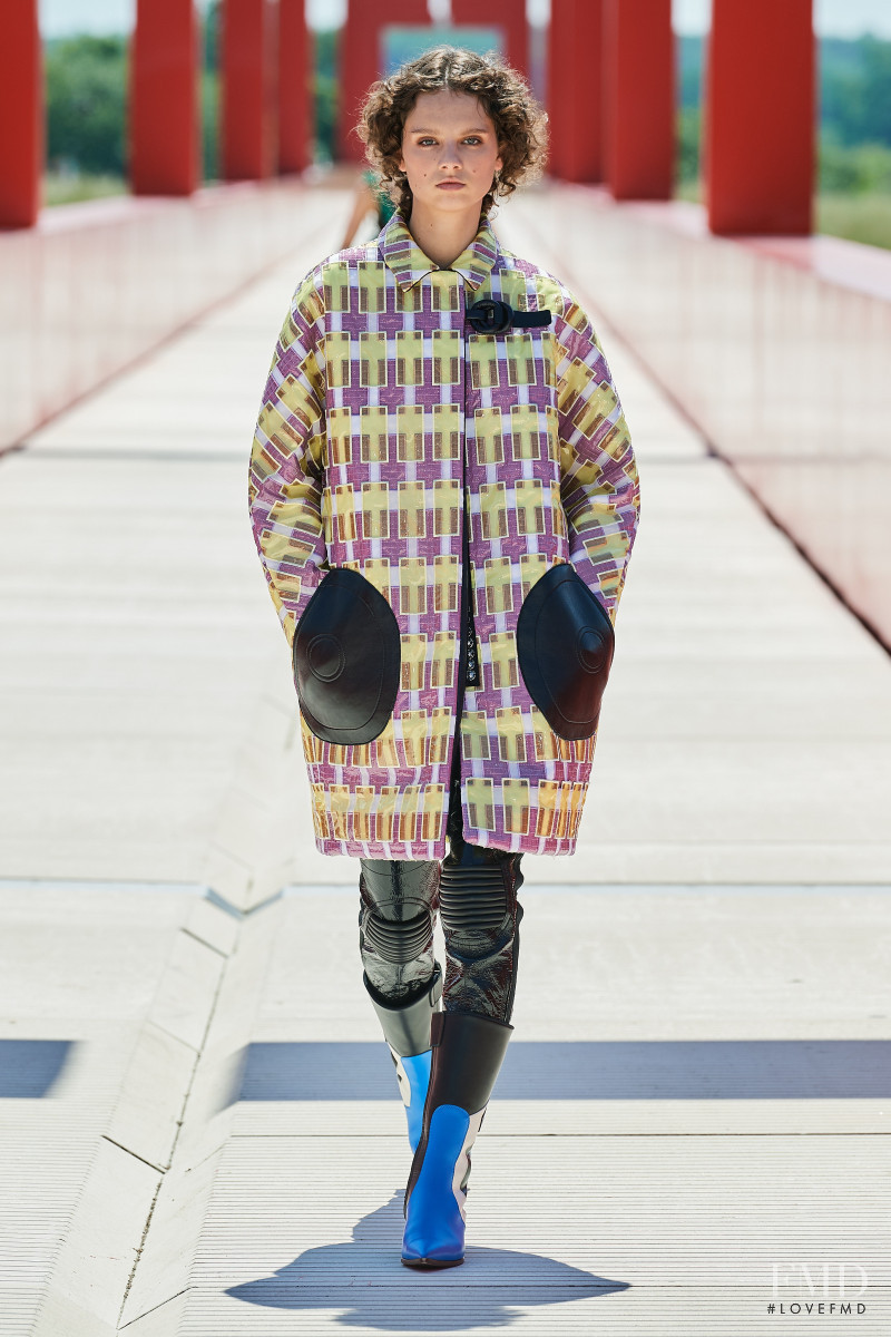 Giselle Norman featured in  the Louis Vuitton fashion show for Resort 2022