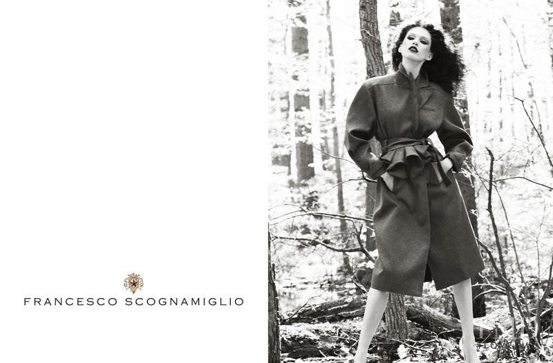 Irina Nikolaeva featured in  the Francesco Scognamiglio advertisement for Autumn/Winter 2012
