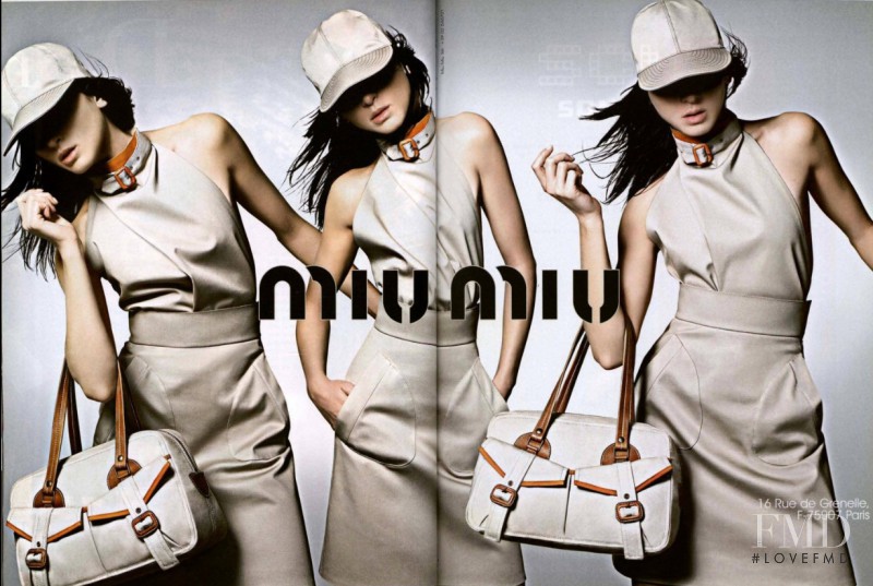 Michele Hicks featured in  the Miu Miu advertisement for Autumn/Winter 2002