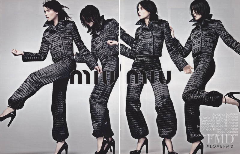 Michele Hicks featured in  the Miu Miu advertisement for Autumn/Winter 2002