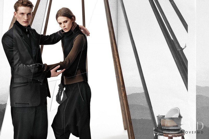 Caroline Brasch Nielsen featured in  the Y-3 advertisement for Autumn/Winter 2012