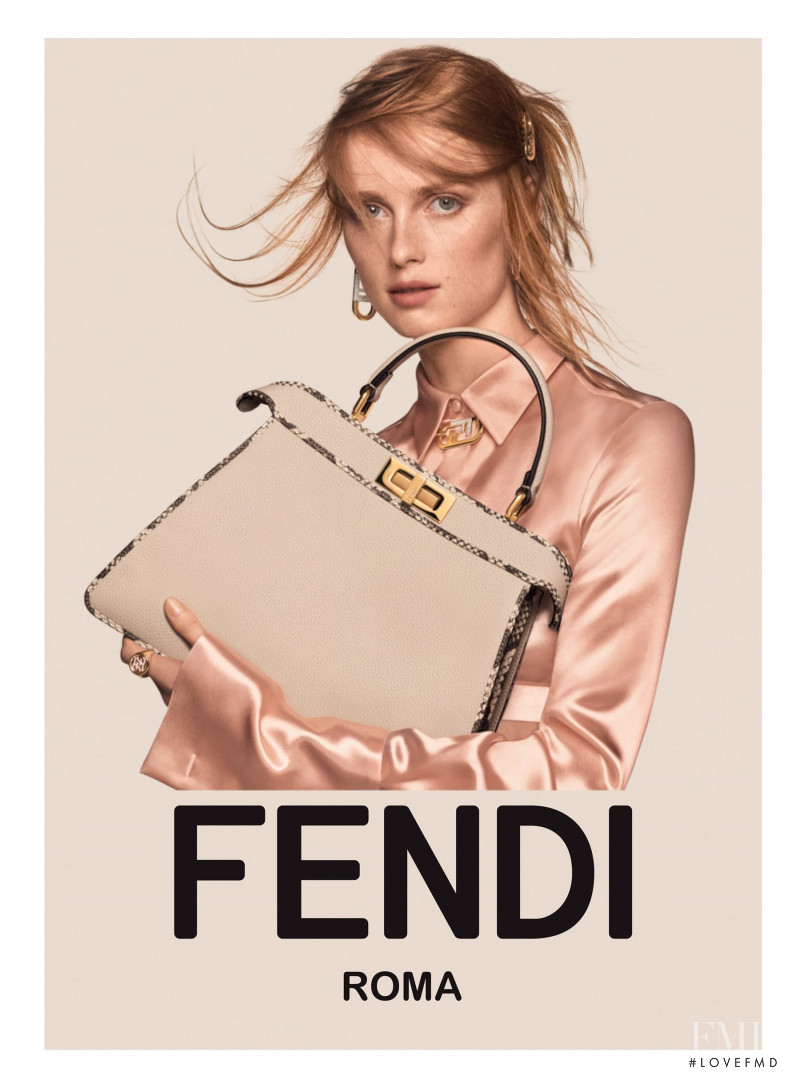 Rianne Van Rompaey featured in  the Fendi Fendi Fall Winter 21 Womenswear advertisement for Autumn/Winter 2021