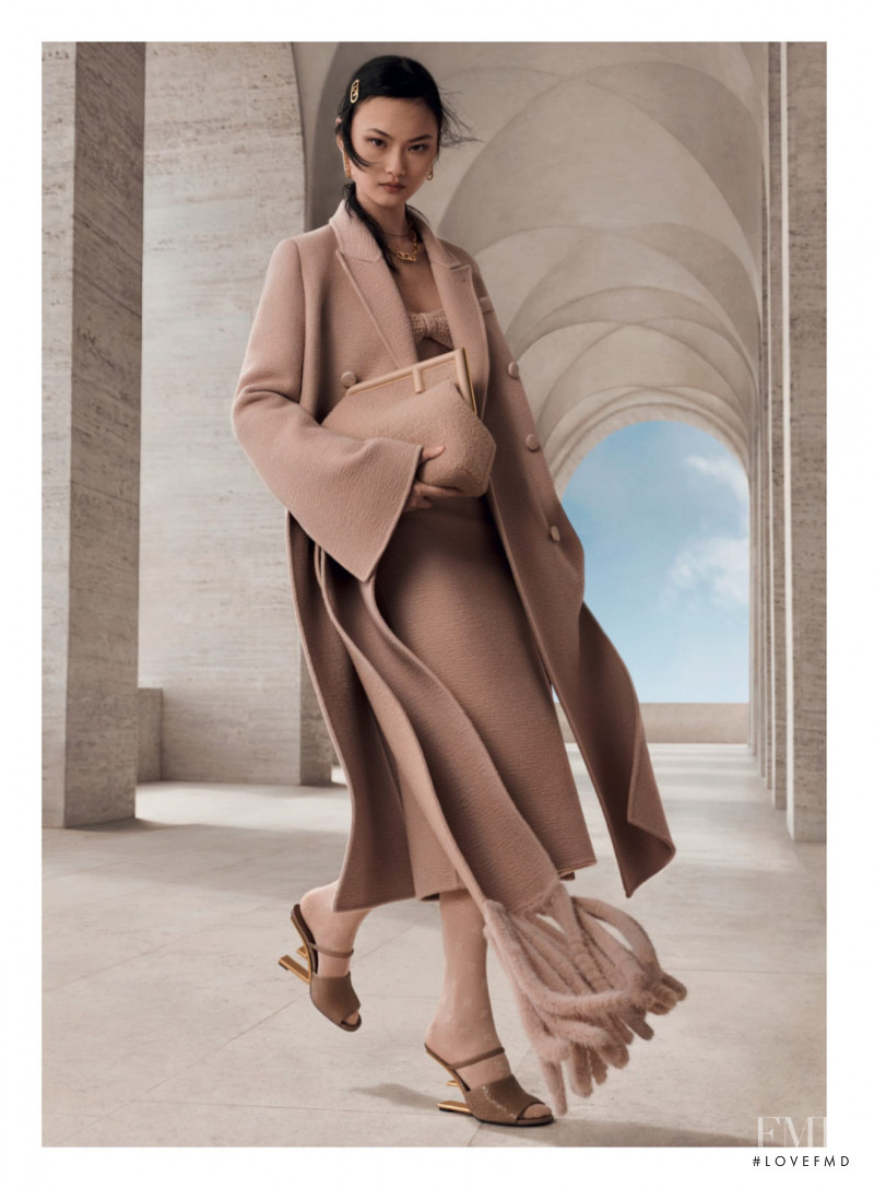Cong He featured in  the Fendi Fendi Fall Winter 21 Womenswear advertisement for Autumn/Winter 2021