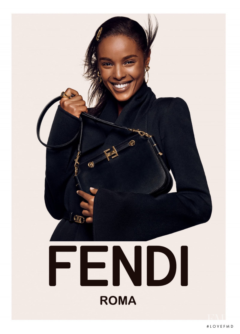 Malika Louback featured in  the Fendi Fendi Fall Winter 21 Womenswear advertisement for Autumn/Winter 2021