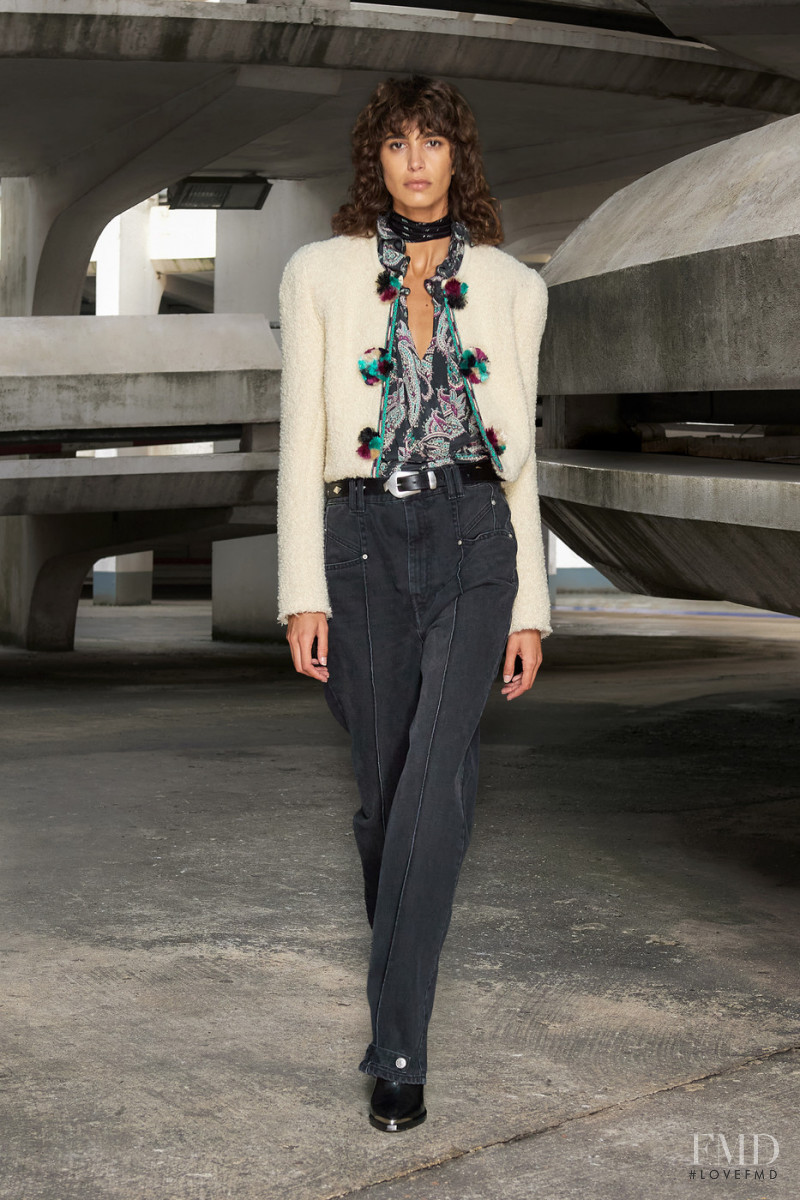 Mica Arganaraz featured in  the Isabel Marant fashion show for Autumn/Winter 2021