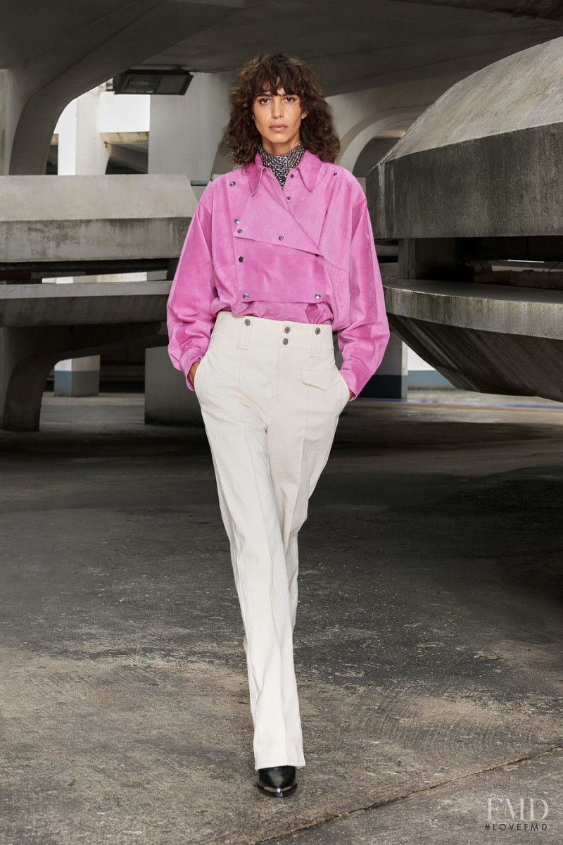 Mica Arganaraz featured in  the Isabel Marant fashion show for Autumn/Winter 2021