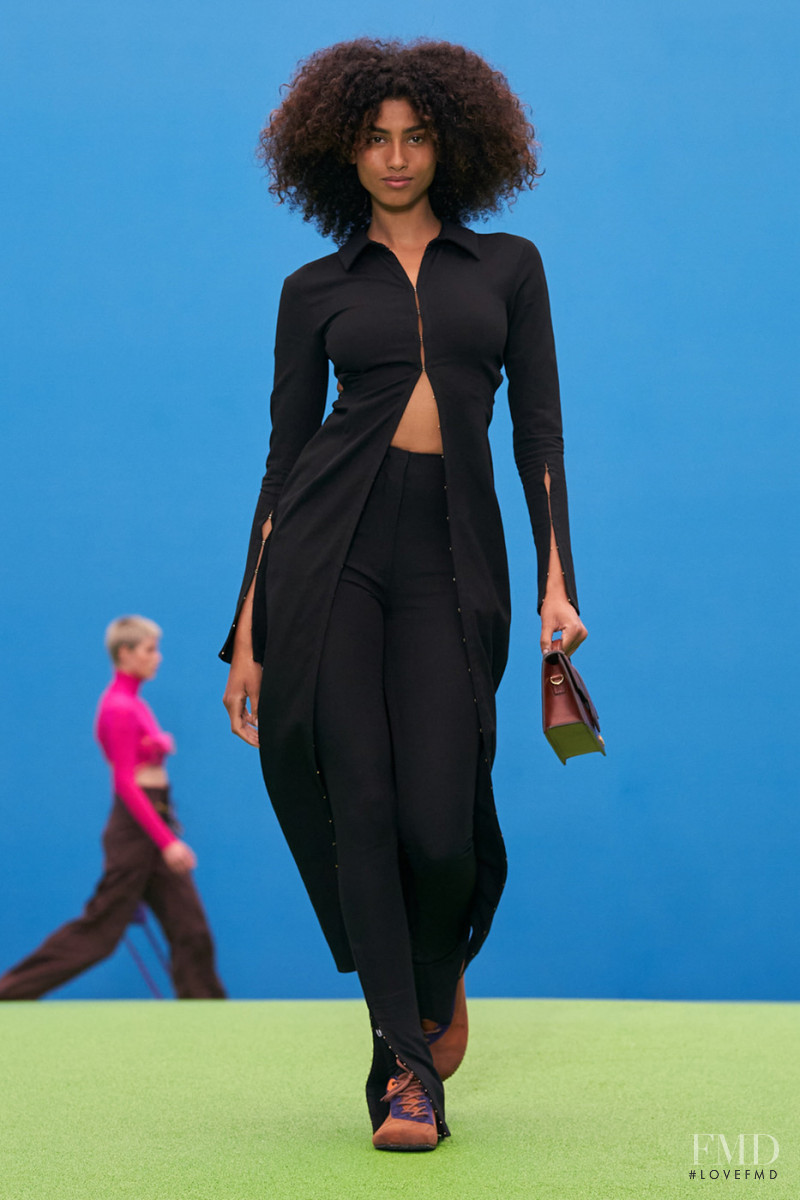 Imaan Hammam featured in  the Jacquemus fashion show for Autumn/Winter 2021