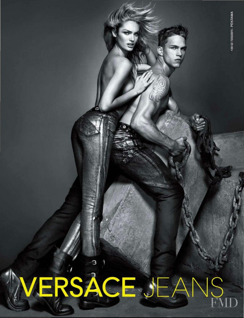 Candice Swanepoel featured in  the Versace Jeans Couture advertisement for Autumn/Winter 2012