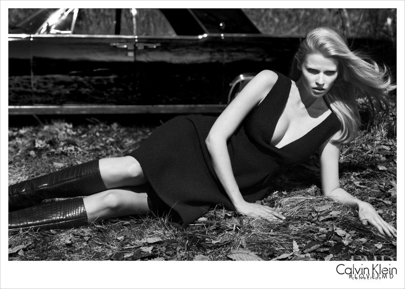 Lara Stone featured in  the Calvin Klein 205W39NYC advertisement for Autumn/Winter 2012