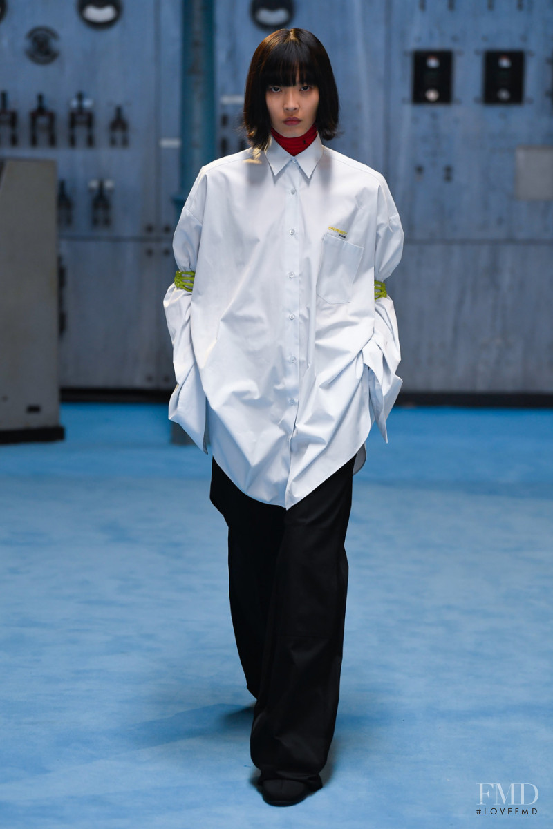 Amane Taniguchi featured in  the Raf Simons fashion show for Autumn/Winter 2021