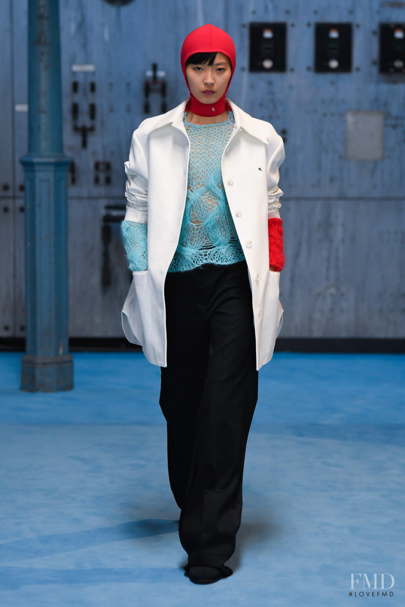 Amane Taniguchi featured in  the Raf Simons fashion show for Autumn/Winter 2021