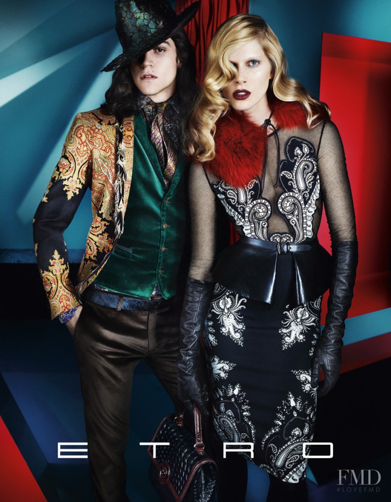 Iselin Steiro featured in  the Etro advertisement for Autumn/Winter 2012