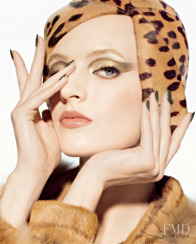 Daria Strokous featured in  the Dior Beauty Golden Jungle advertisement for Autumn/Winter 2012