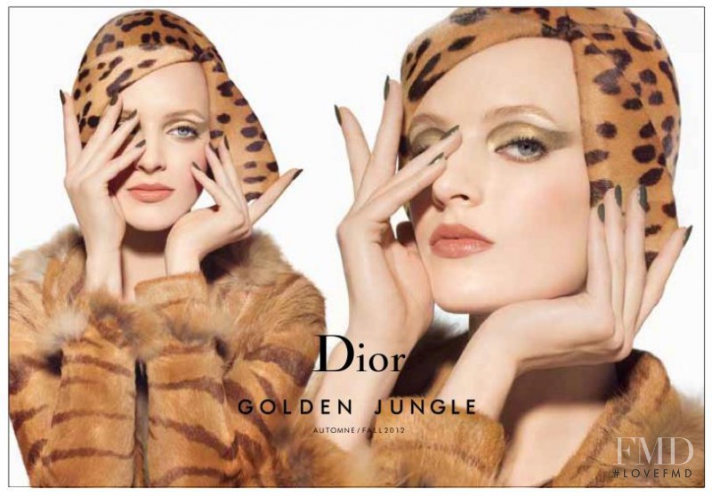 Daria Strokous featured in  the Dior Beauty Golden Jungle advertisement for Autumn/Winter 2012