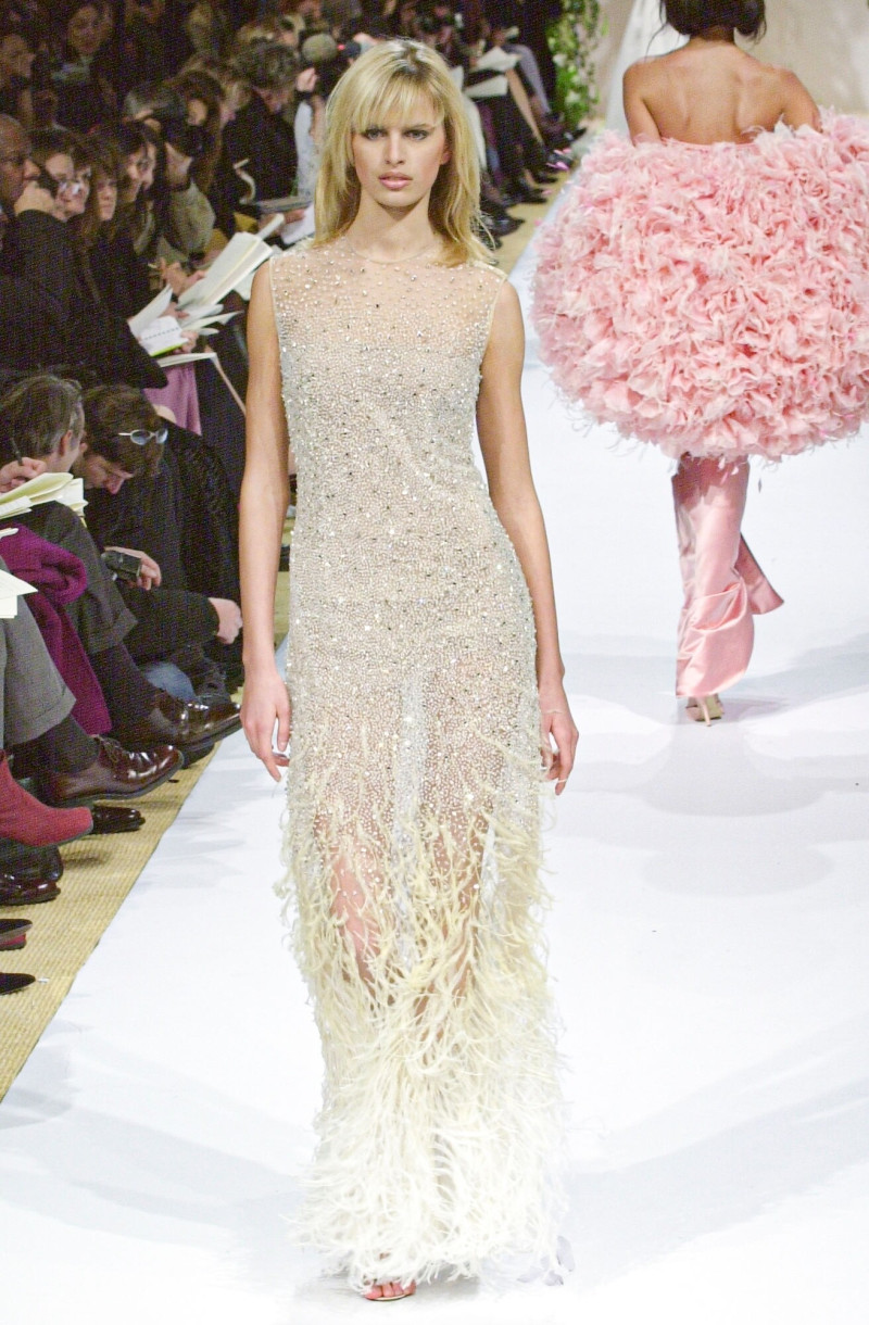 Karolina Kurkova featured in  the Balmain fashion show for Spring/Summer 2001