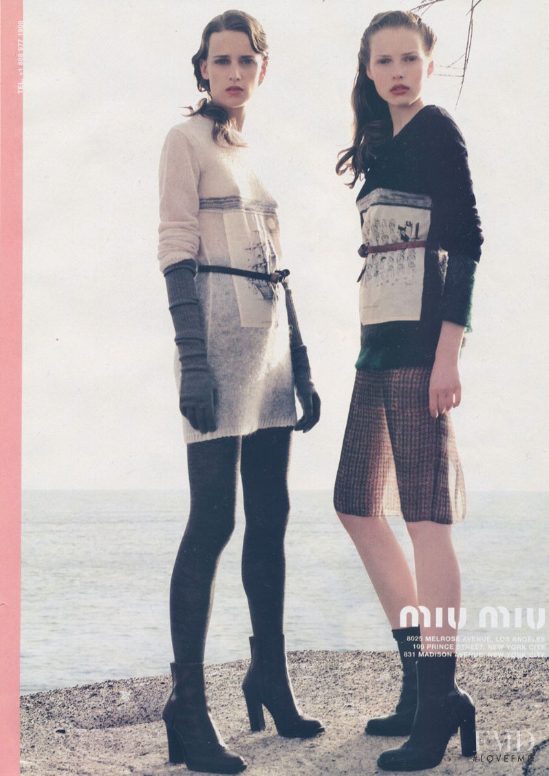 Ann-Catherine Lacroix featured in  the Miu Miu advertisement for Autumn/Winter 2003