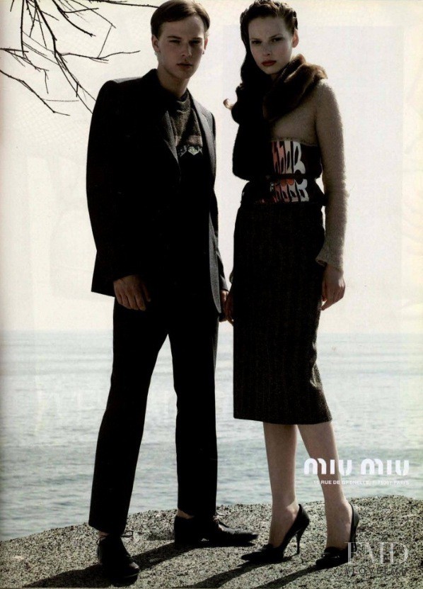 Polina Kouklina featured in  the Miu Miu advertisement for Autumn/Winter 2003