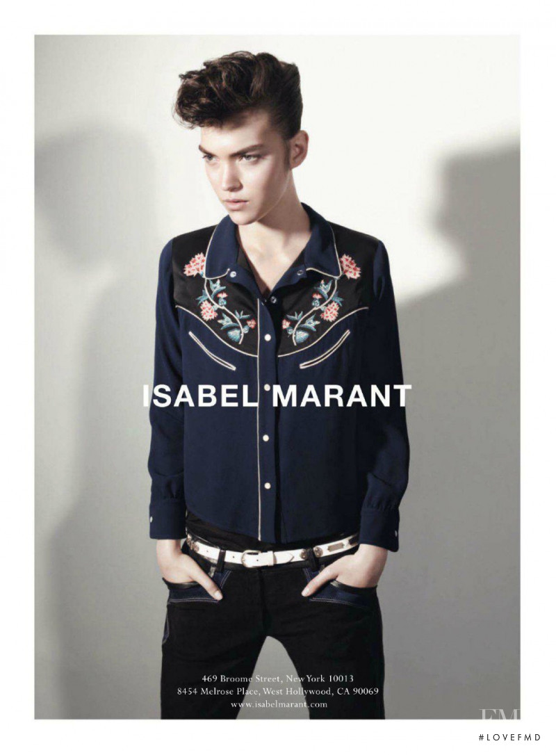 Arizona Muse featured in  the Isabel Marant advertisement for Autumn/Winter 2012
