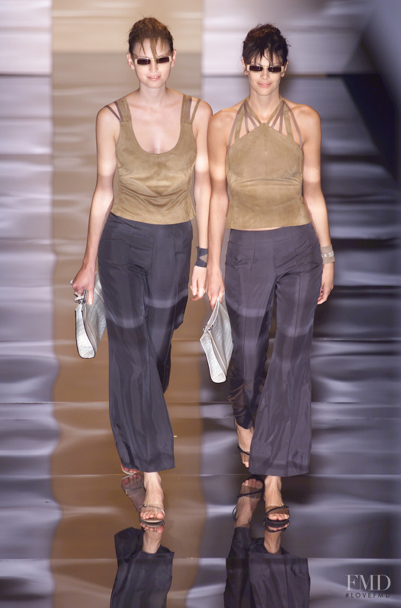 Sarah Schulze featured in  the Emporio Armani fashion show for Spring/Summer 2001