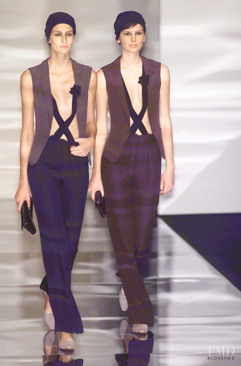 Sarah Schulze featured in  the Giorgio Armani fashion show for Spring/Summer 2001