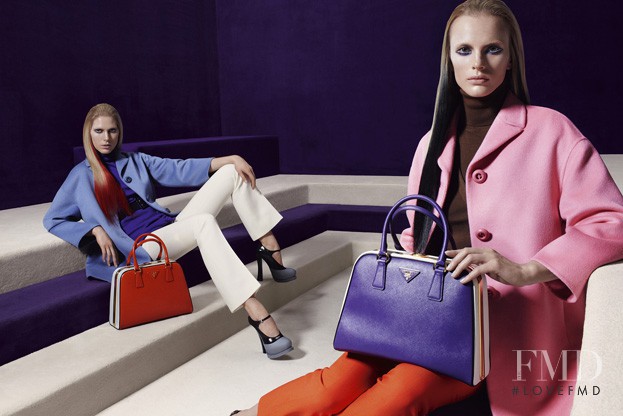 Anne Vyalitsyna featured in  the Prada advertisement for Autumn/Winter 2012