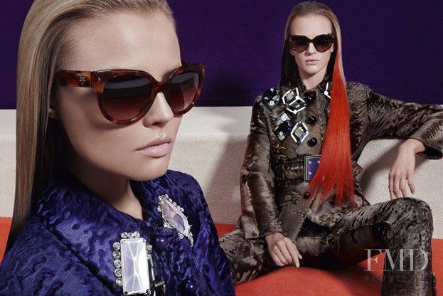 Anne Vyalitsyna featured in  the Prada advertisement for Autumn/Winter 2012