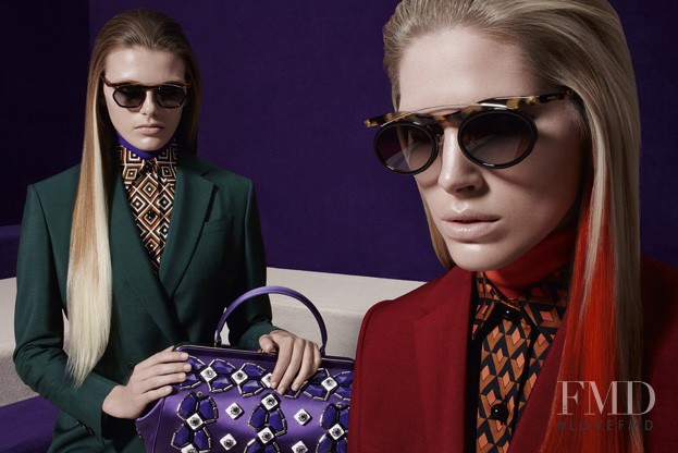 Iselin Steiro featured in  the Prada advertisement for Autumn/Winter 2012