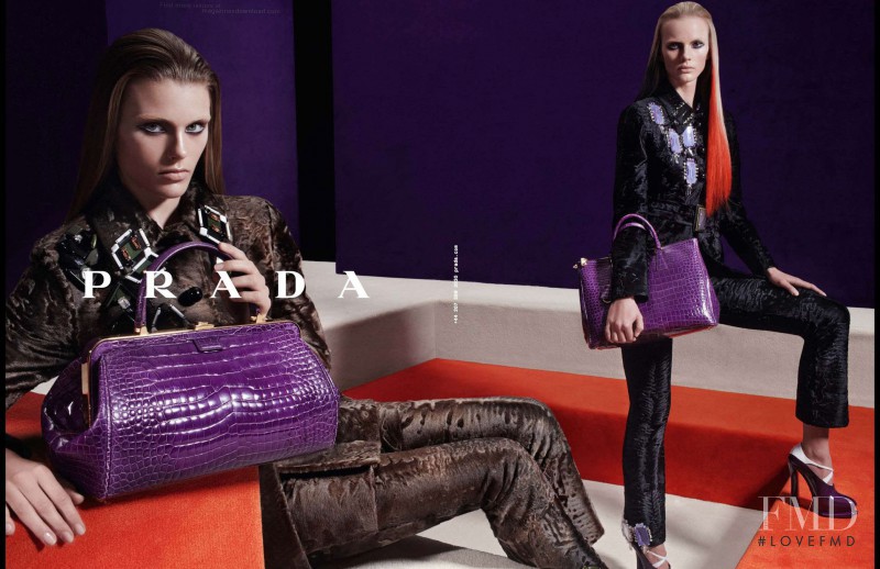 Anne Vyalitsyna featured in  the Prada advertisement for Autumn/Winter 2012