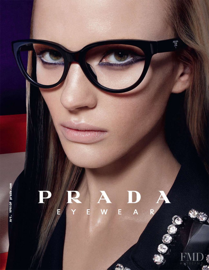 Anne Vyalitsyna featured in  the Prada advertisement for Autumn/Winter 2012