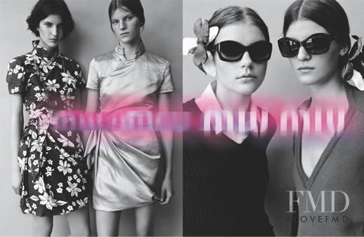 Diana Dondoe featured in  the Miu Miu advertisement for Spring/Summer 2003