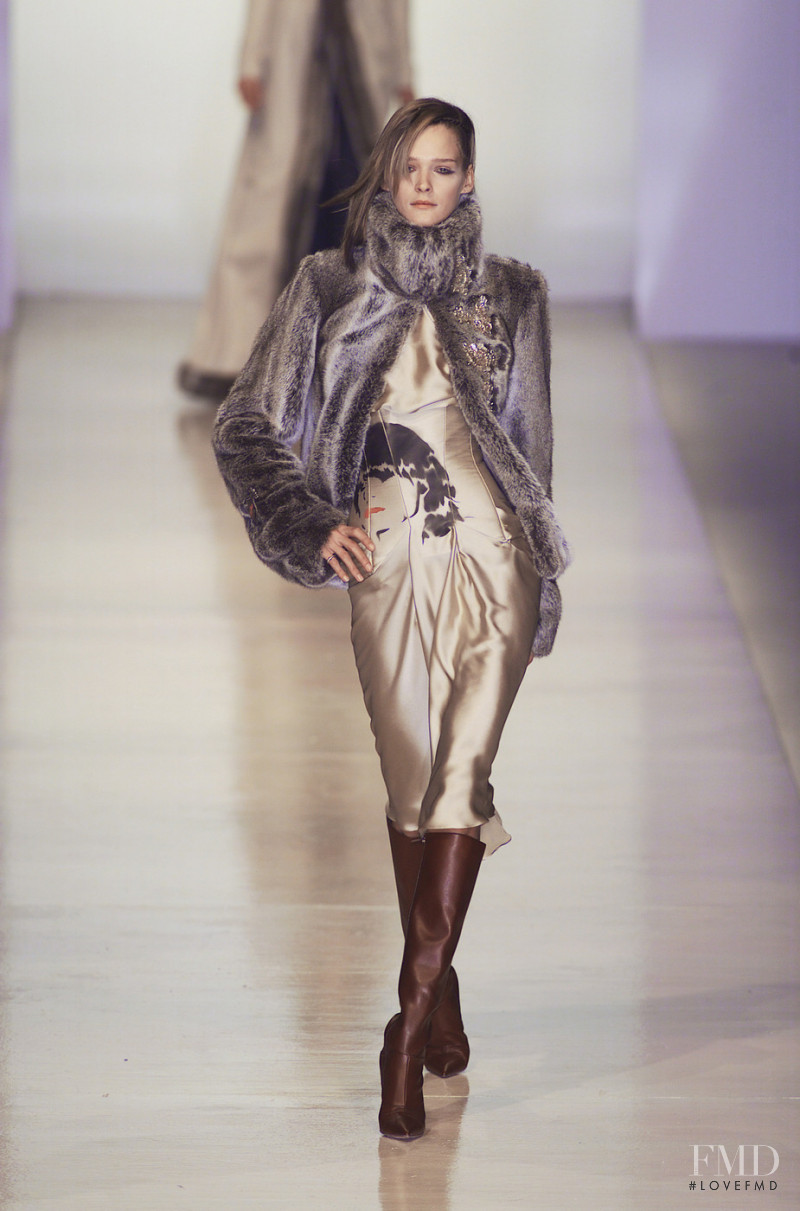 Carmen Kass featured in  the Chloe fashion show for Autumn/Winter 2001