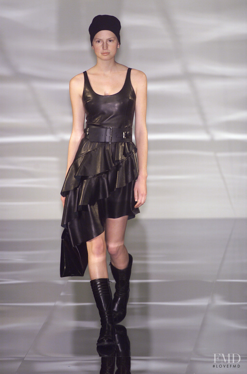 Sarah Schulze featured in  the Emporio Armani fashion show for Autumn/Winter 2001
