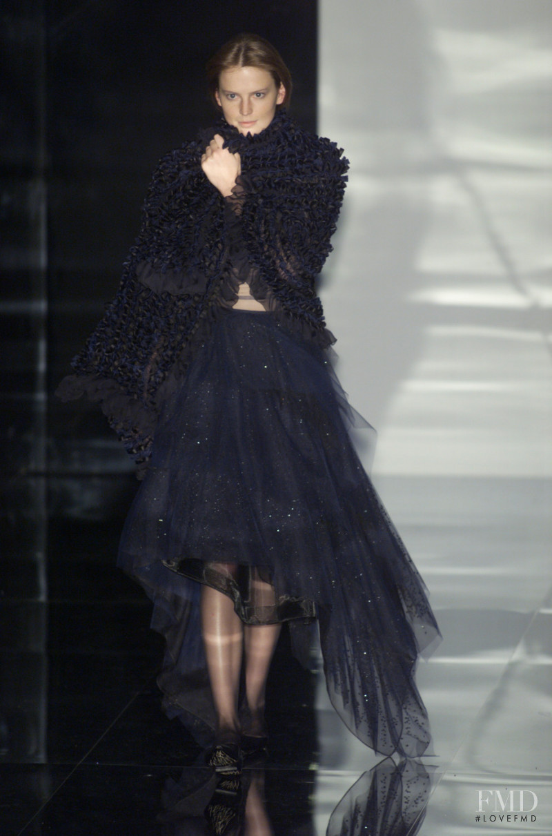 Sarah Schulze featured in  the Giorgio Armani fashion show for Autumn/Winter 2001