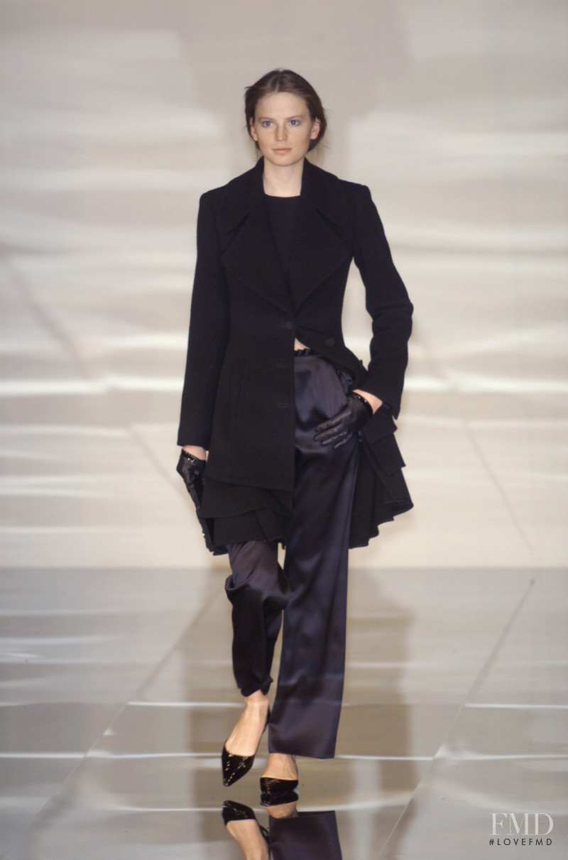 Sarah Schulze featured in  the Giorgio Armani fashion show for Autumn/Winter 2001