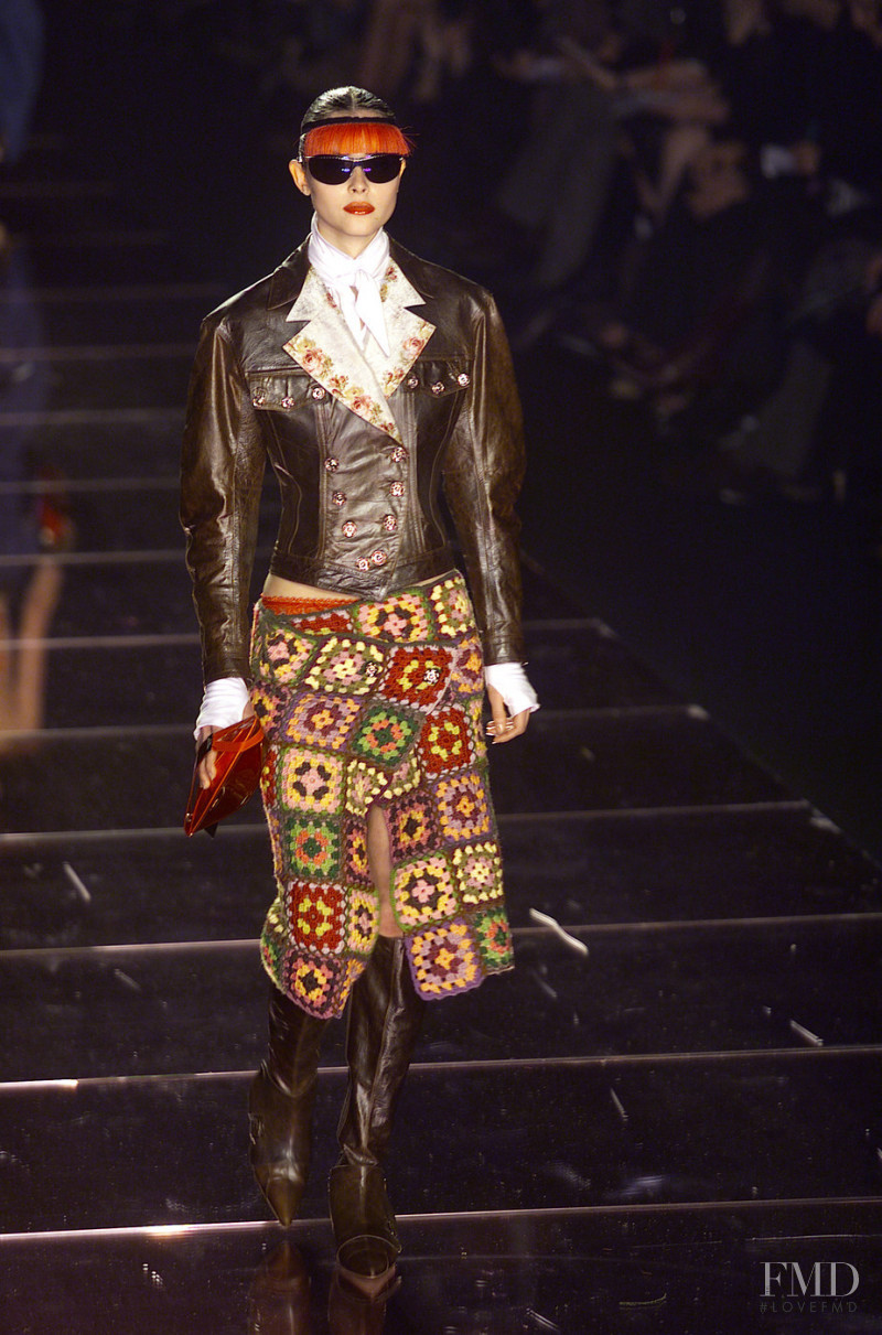 Tasha Tilberg featured in  the John Galliano fashion show for Autumn/Winter 2001