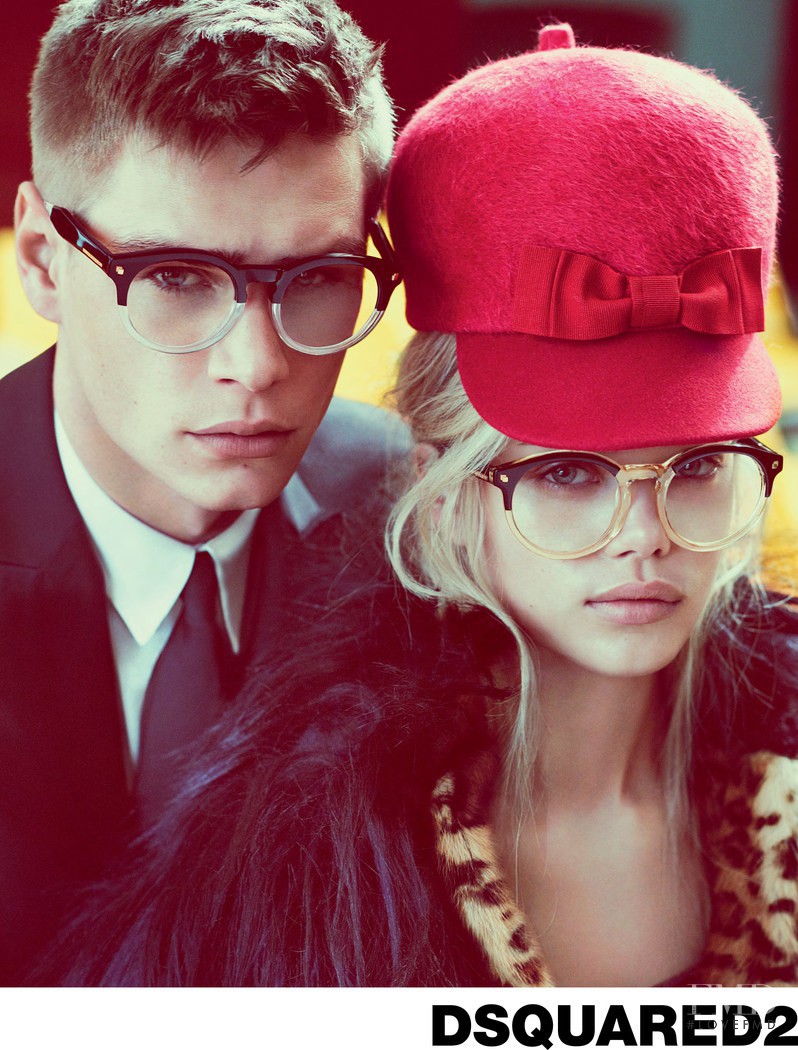 Frida Aasen featured in  the DSquared2 advertisement for Autumn/Winter 2012