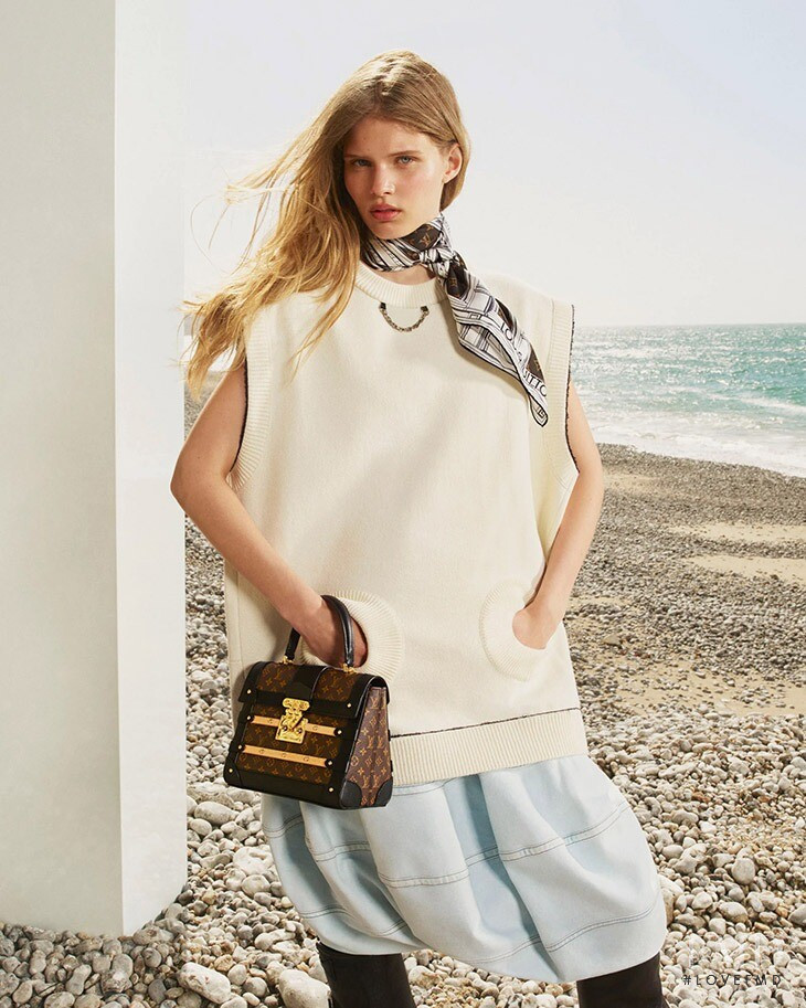 Ida Heiner featured in  the Louis Vuitton advertisement for Autumn/Winter 2021