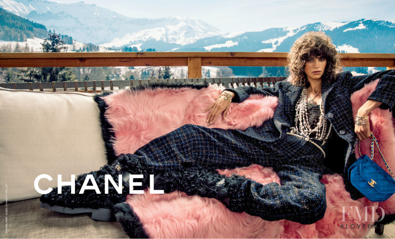 Mica Arganaraz featured in  the Chanel advertisement for Autumn/Winter 2021