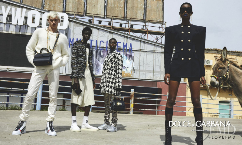 Ahmadou Gueye featured in  the Dolce & Gabbana advertisement for Autumn/Winter 2021