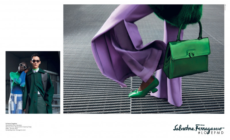 Amar Akway featured in  the Salvatore Ferragamo advertisement for Autumn/Winter 2021