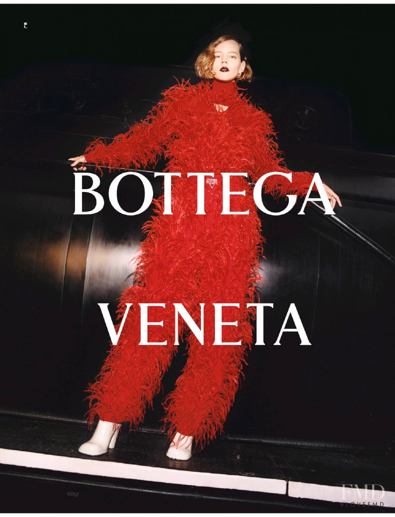 Freja Beha Erichsen featured in  the Bottega Veneta advertisement for Autumn/Winter 2021