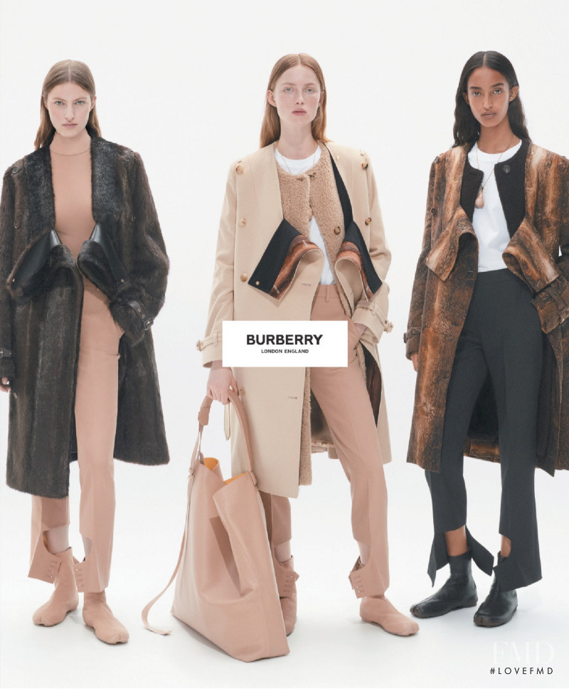 Rianne Van Rompaey featured in  the Burberry advertisement for Autumn/Winter 2021