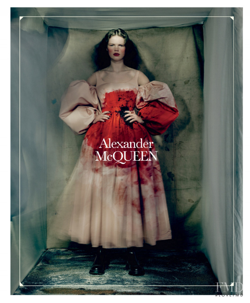 Luca Biggs featured in  the Alexander McQueen advertisement for Autumn/Winter 2021