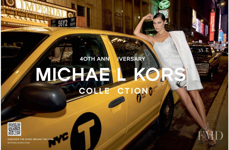 Bella Hadid featured in  the Michael Kors Collection advertisement for Autumn/Winter 2021