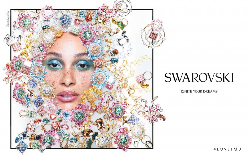 Adwoa Aboah featured in  the Swarovski advertisement for Autumn/Winter 2021
