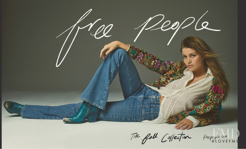 Luna Bijl featured in  the Free People advertisement for Autumn/Winter 2021