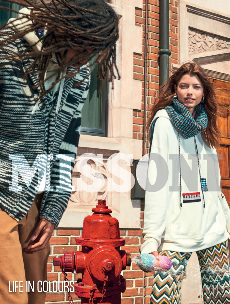 Mathilde Henning featured in  the Missoni advertisement for Autumn/Winter 2021